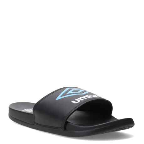 Sandalias de Hombre Umbro Pro Foam Negro - Celeste