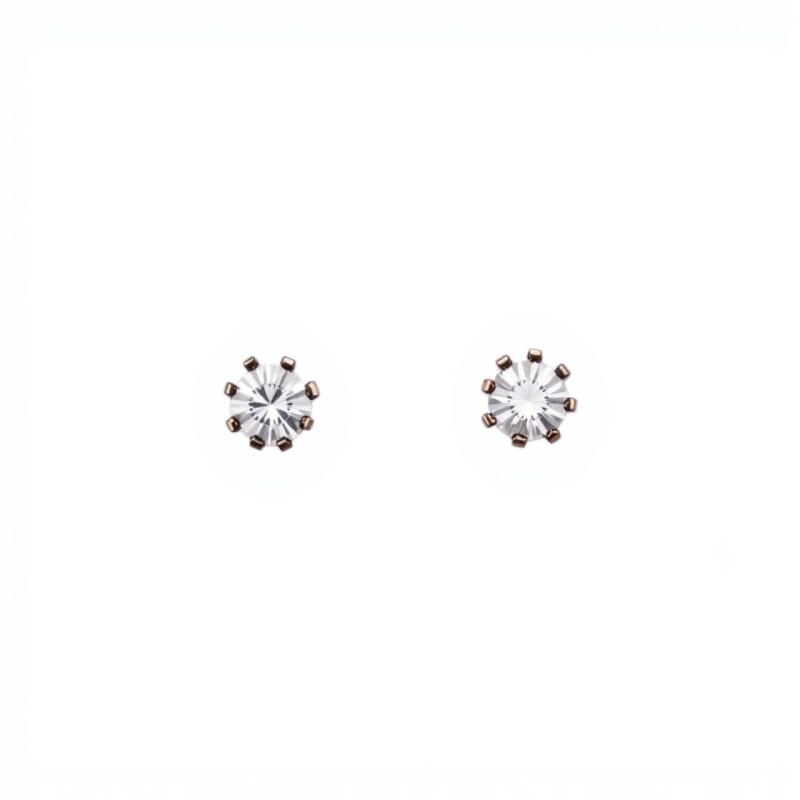 Caravanas Circulo-Plata 925-Piedra Zirconia-CA3116 conpiedra