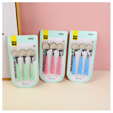 Set de cucharitas mango color x3 unidades Set De Cucharitas Mango Color X3 Unidades