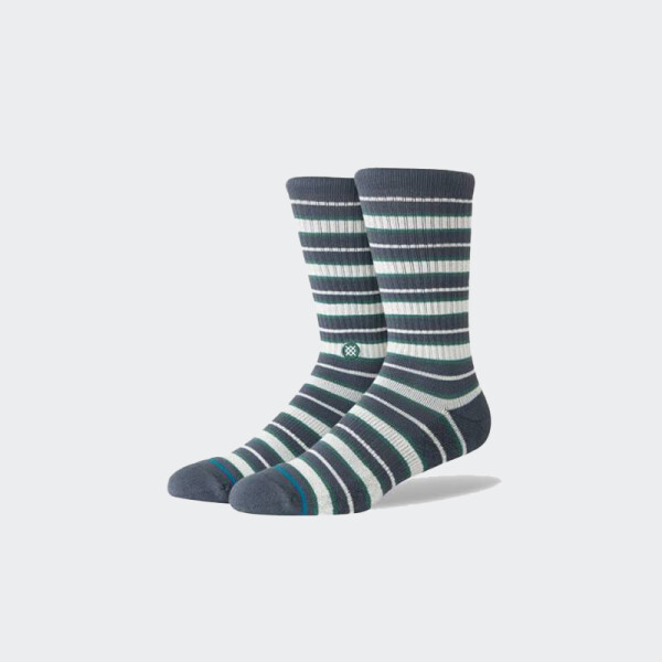 Medias Stance Signature Stripe Crew Azul