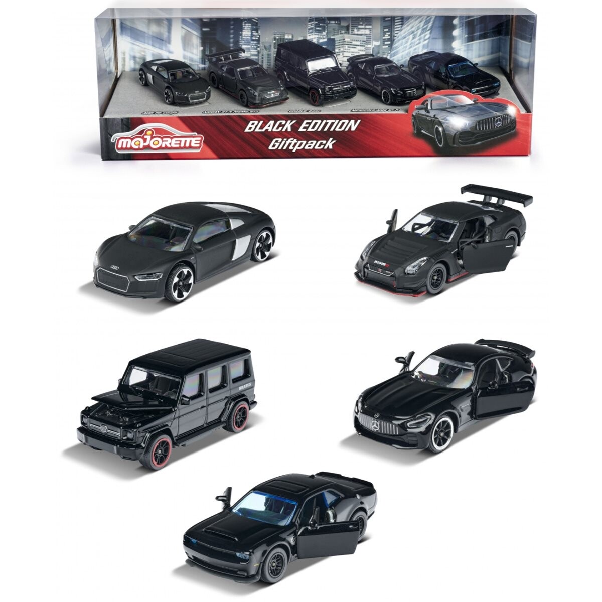 Pack x5 Autos de Metal c/caja de regalo - Black edition 