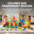 Juego de Construcción Bloques Magnéticos Infantil 56 Piezas Diseño De Colores