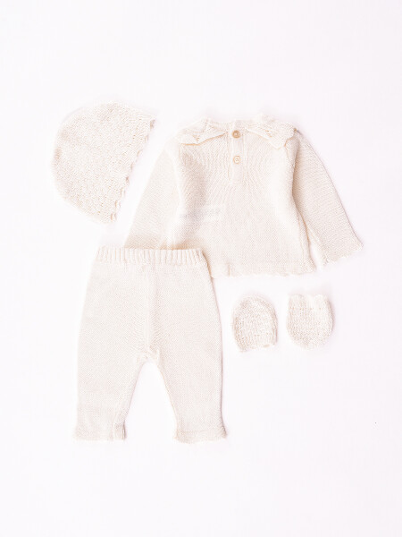 CONJUNTO RECIEN NACIDO OFF WHITE