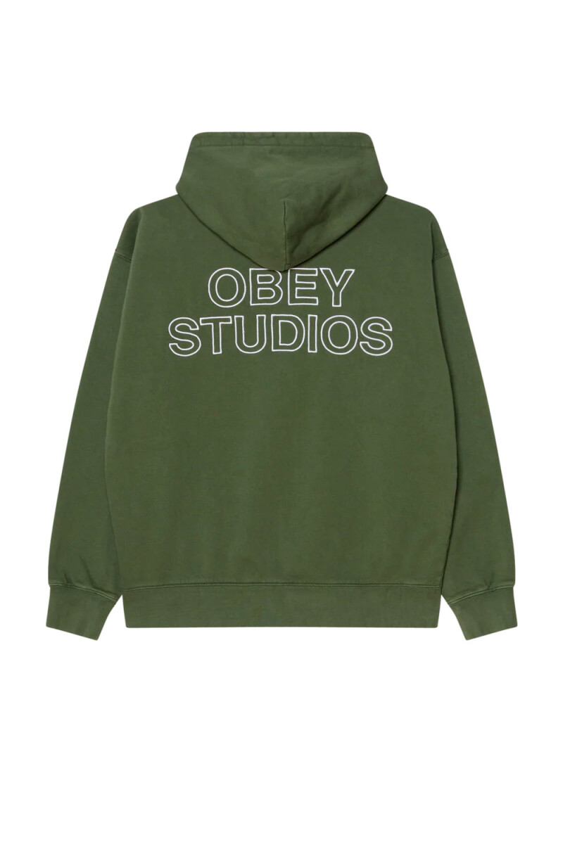 OBEY STUDIOS FADED HOOD Verde