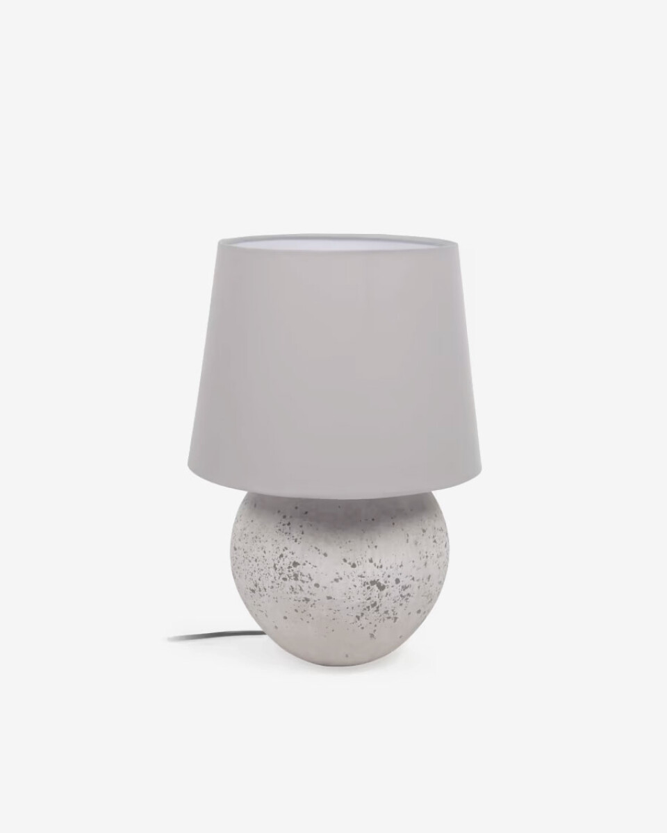 Lámpara de mesa Marcela de cerámica con acabado gris 