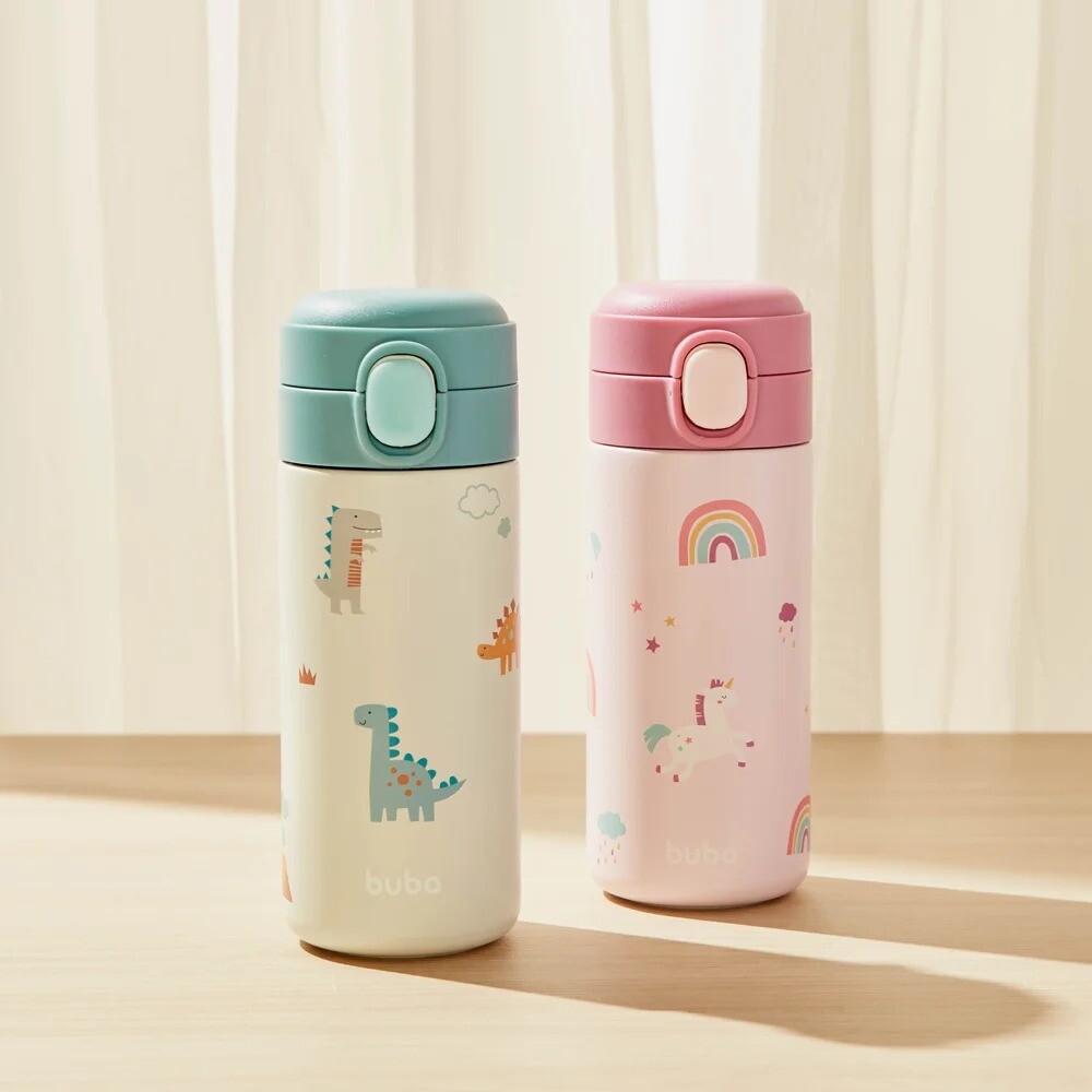 Vaso termico BUBA Magic sorbito unicornio rosa