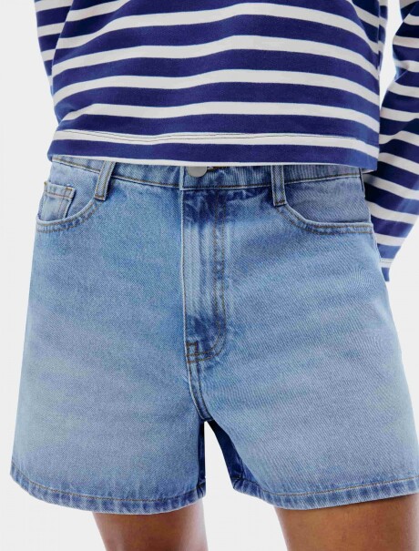SHORT DE CINTURA MEDIA AZUL