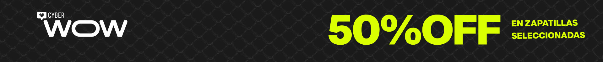 Banner categoría Zapatillas 50%