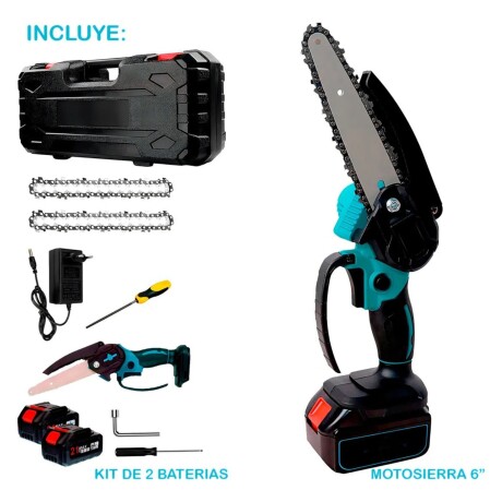 Motosierra Inalámbrica Lumax 2 Cadenas De 4'' + 2 Baterías Motosierra Inalámbrica Lumax 2 Cadenas De 4'' + 2 Baterías