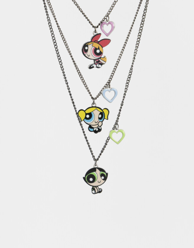 Collares Infantiles Set De Collares Para Compartir "chicas Superpoderosas" - Combinacion Tricolor