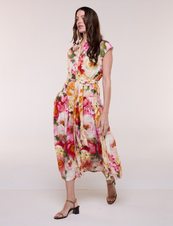 Vestido Midi Lazo MULTI/ROSA