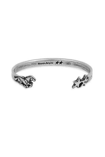 Icon Horse Bangle Plata