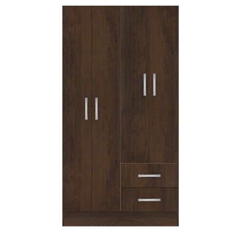 Ropero Armario 4 puertas 2 cajones con estantes y perchero 170 x 90 x 36 cm - Rustico Ropero Armario 4 puertas 2 cajones con estantes y perchero 170 x 90 x 36 cm - Rustico