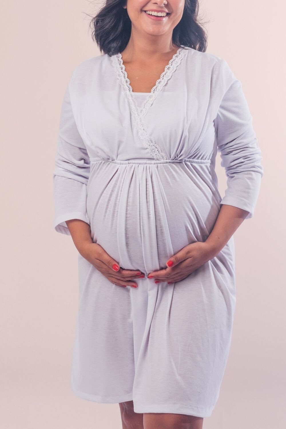 Camisón Maternal Angela Gris