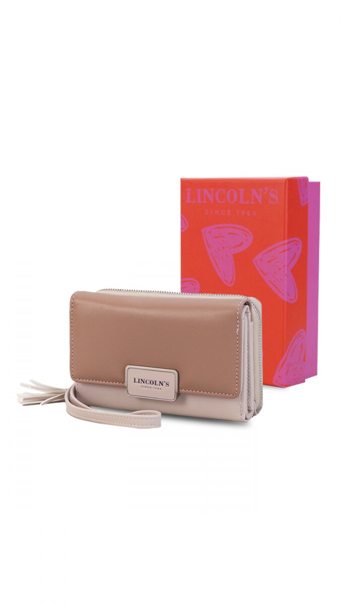 BILLETERA LOLA - MAUVE C/ROSA 
