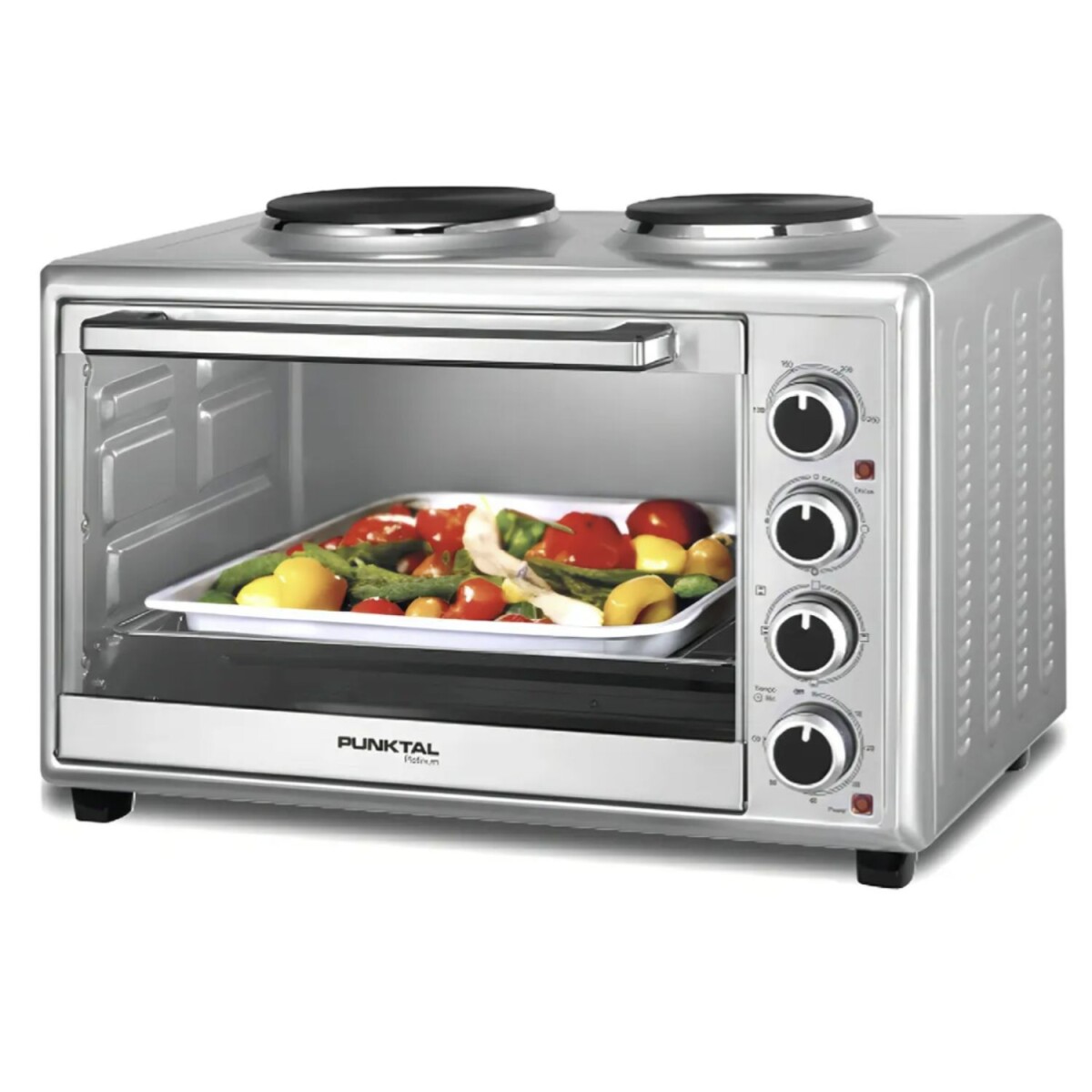 Horno Eléctrico de mesada Punktal 48Lts 1800w Inox - Gris 