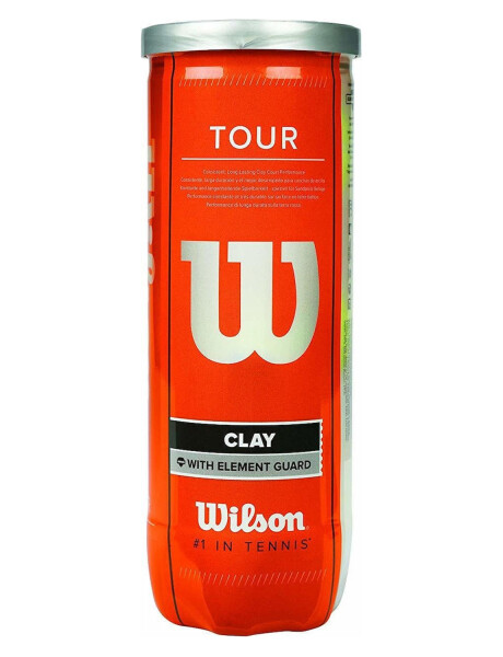 Tubo x3 pelotas de Tenis Wilson Tour Clay con Element Guard Tubo x3 pelotas de Tenis Wilson Tour Clay con Element Guard