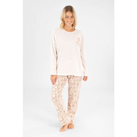 Pijama multi dog polar Beige