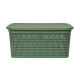 Set x2 Caja simil ratán 4 lts VERDE