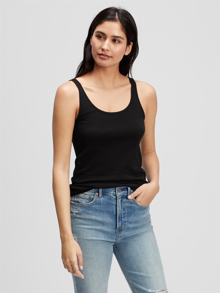 Musculosa Básica Mujer - True Black V2 2 