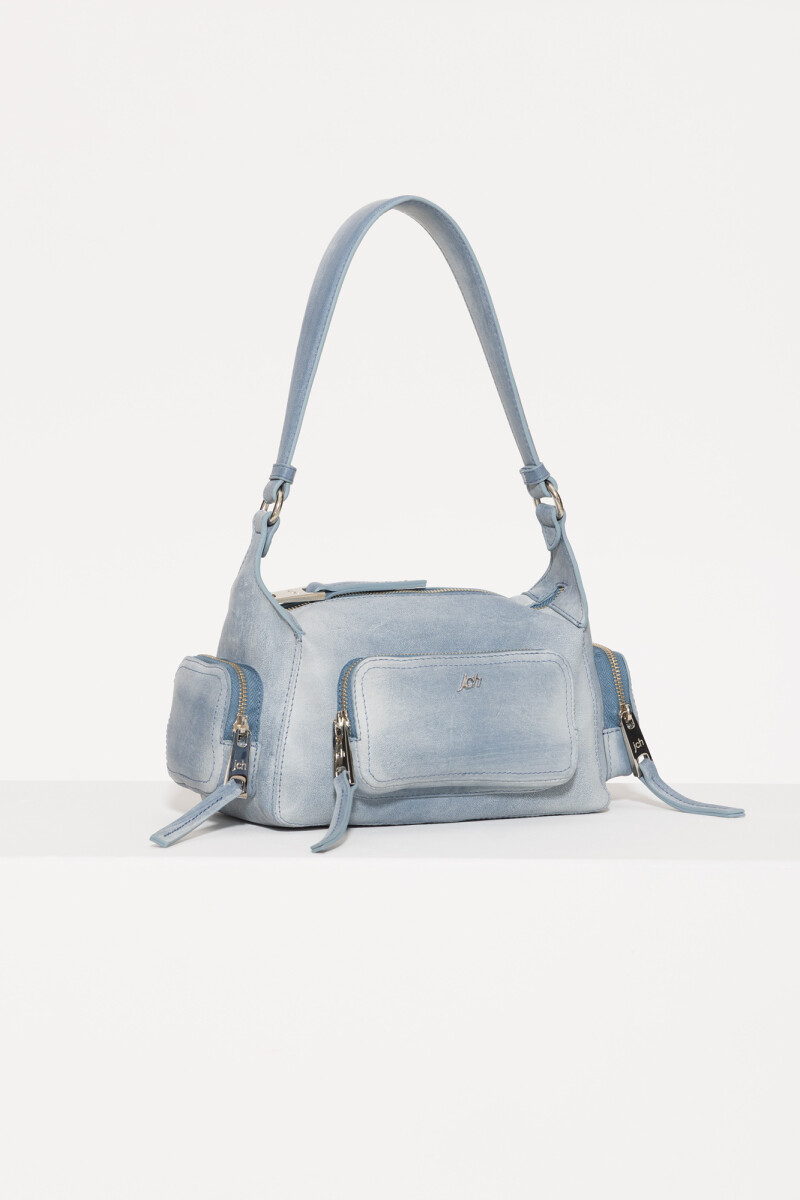 BANDOLERA STONE Celeste