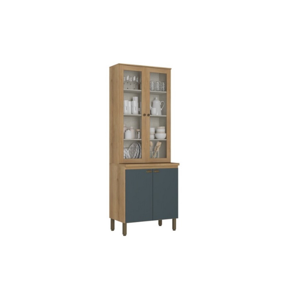 CRISTALERO 4 PUERTAS FINESSE CON VIDRIO CAP AZUL 