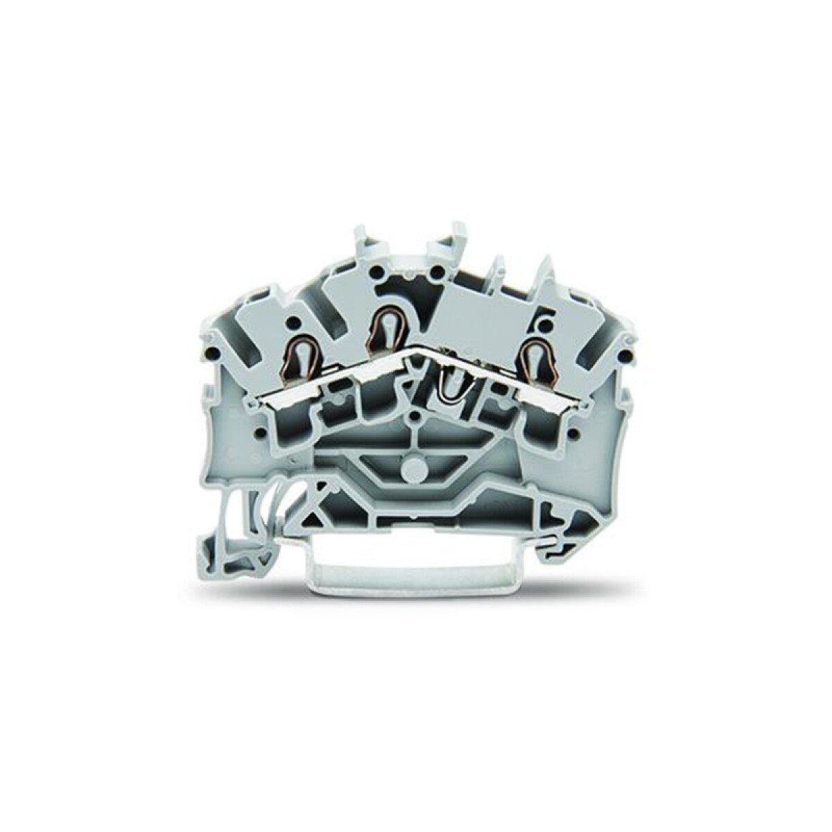 Borne de triple piso para riel 2,5mm² gris - WG1503 