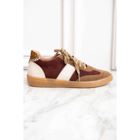 Zapatilla Combinada Gamuza Cafe