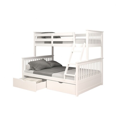 Cucheta 2 plazas y 1 plaza + 2 Cajones - B136 Blanco