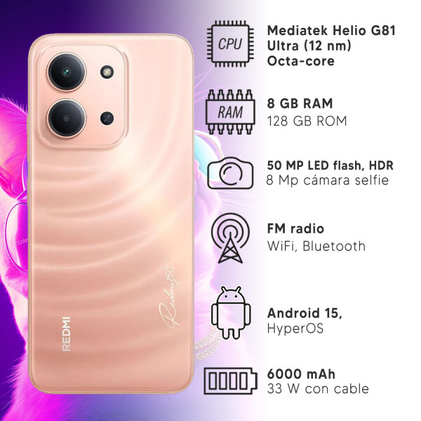 Xiaomi Redmi 15c 8/128 Gb + Regalo NARANJA