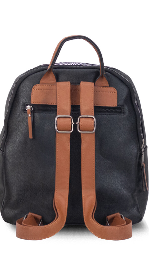 MOCHILA MEMPHIS NEGRO C/CARAMELO
