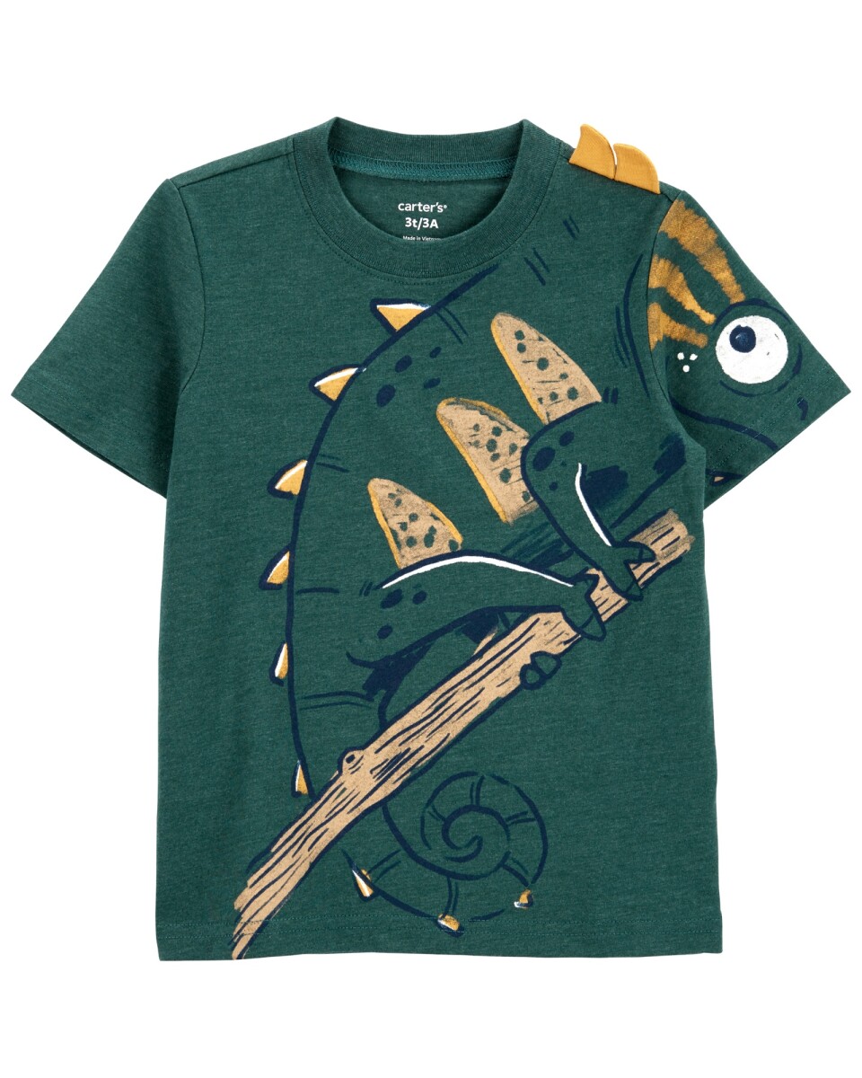 Remera Carters Algodón Manga Corta Camaleón - VERDE 
