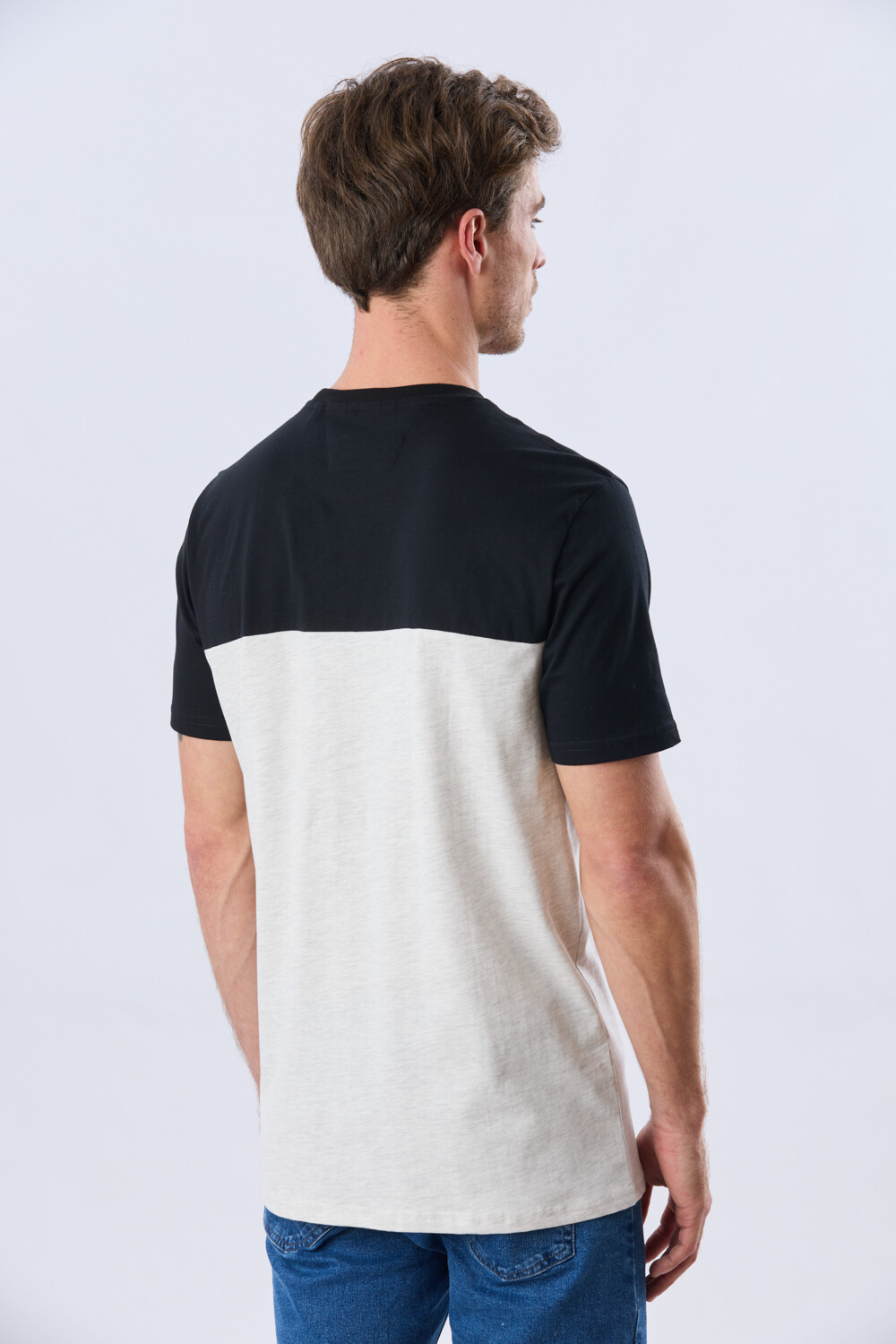 REMERA RAYADA DE ALGODÓN Gris
