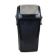 Tarro de residuos con tapa vaivén 58 lts Ecoblack NEGRO