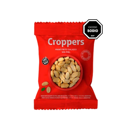 MANI CROPPERS FRITO CON SAL 100 G MANI CROPPERS FRITO CON SAL 100 G