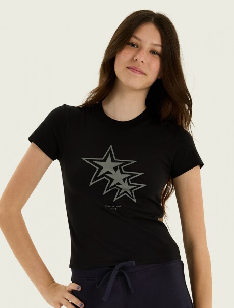 CAMISETA ESTAMPADA NEGRO