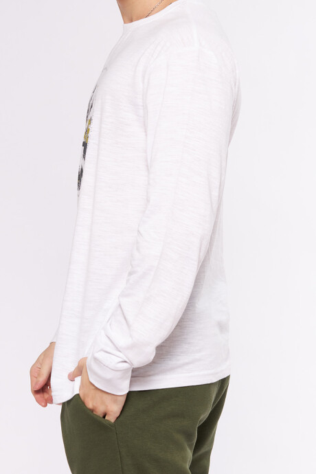 T-SHIRT ML CREATE DIXIE Blanco