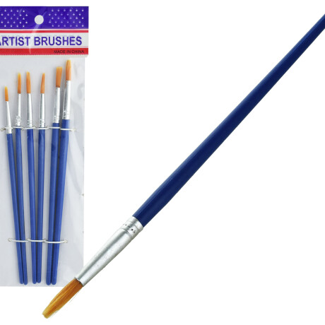 PINCELES X6PCS PUNTA FINA PINCELES X6PCS PUNTA FINA