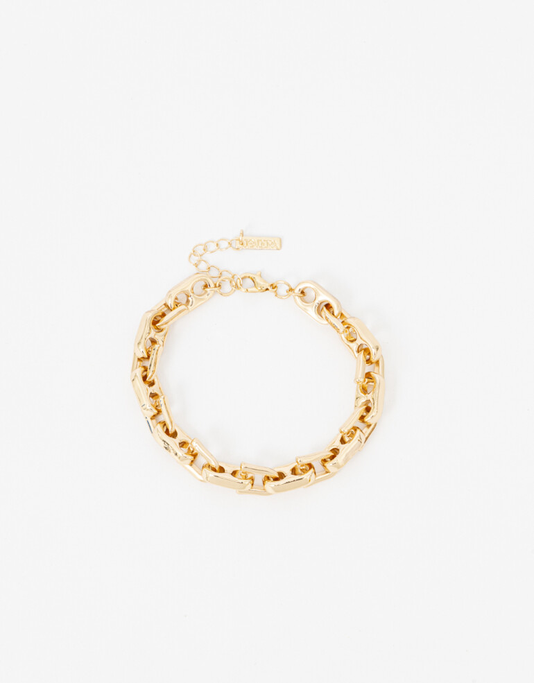 Pulseras Flexibles Metal Pulsera Flexible Eslabón Bold - Dorado