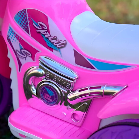 Moto A Batería Con Reversa Luces Y Sonido + Casco Rosa