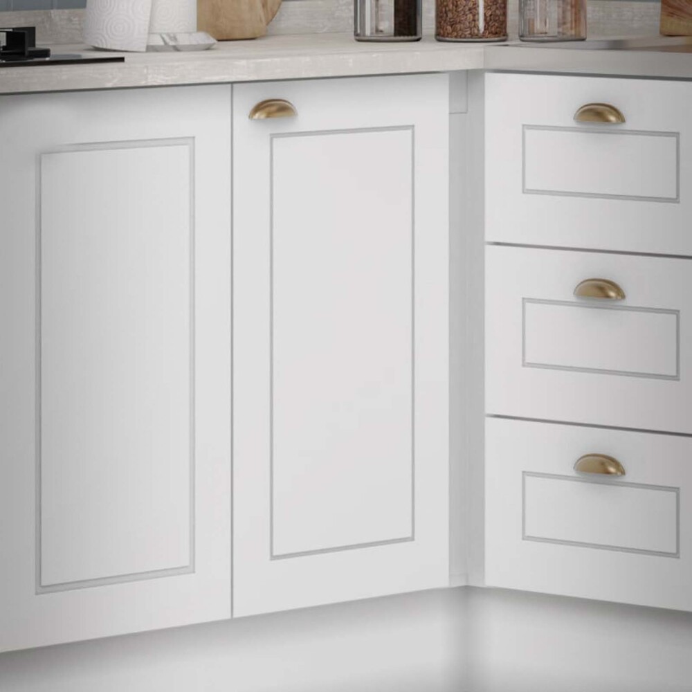 BAJO MESADA ESQUINERO 84 CM MDF BLANCO AMERICANA