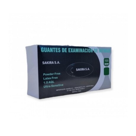 Caja de 100 Guantes de Nitrilo Sakira Premium 4.2GR NEGRO