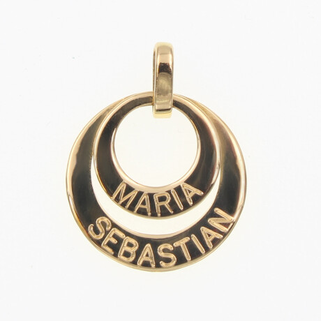 Colgante Circulos de Familia en oro amarillo 18k Colgante Circulos de Familia en oro amarillo 18k