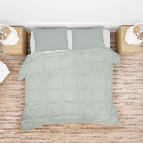 Set 2 Plazas c/ Acolchado Pluma Dohler + Calienta Cama Cuori Gris