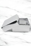 Caja laminada 04 - 12x12x6 cm PLATA
