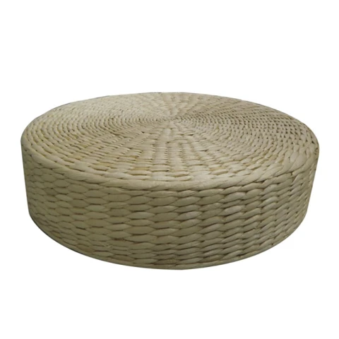 Puff de Mimbre Natural 40 x 40 x 10 cm U