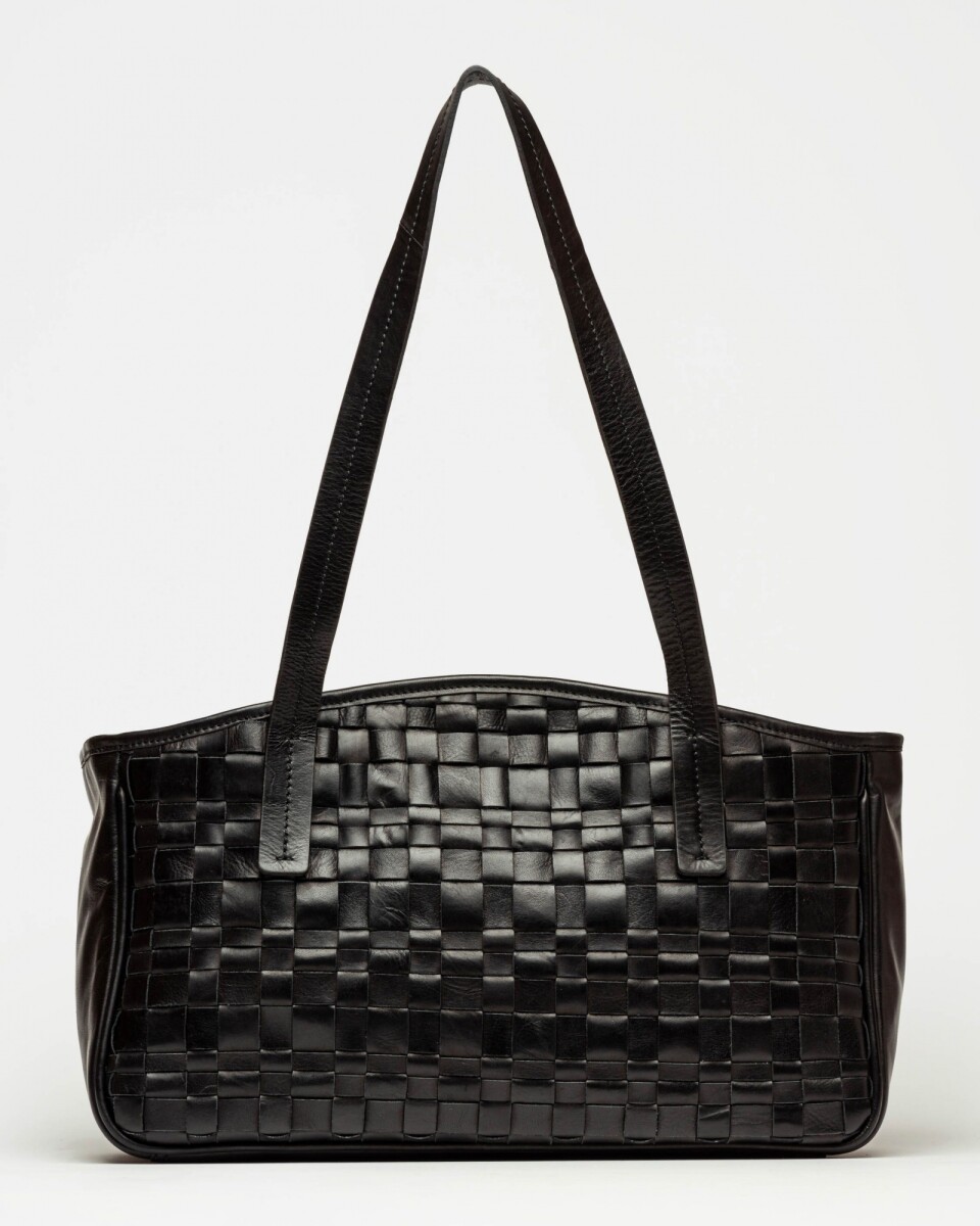 Bolso The Knit Bag en cuero vacuno - Negro 