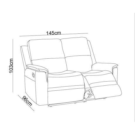 RECLINER MANUAL 2 CUERPOS TELA MARRON LAGOS CHOC.