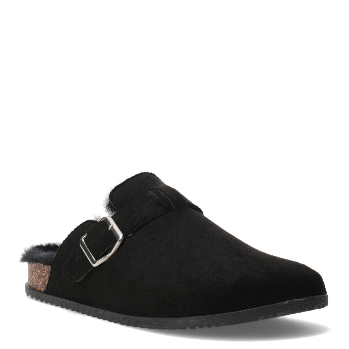 Zuecos de Mujer Miss Carol Lucero Con Interior Peludo - Negro 