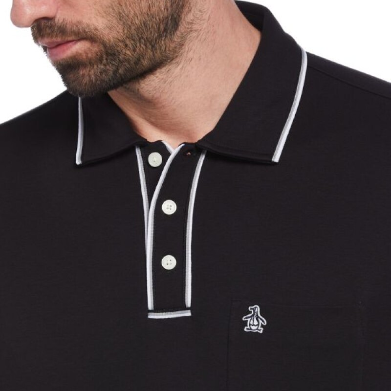 Polo Earl Org Int Sticker Penguin Negro